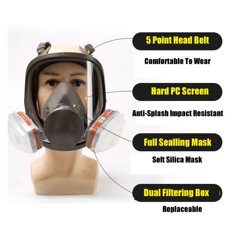 Full face spray protective mas - огляд і ціна Dust Mask Construction