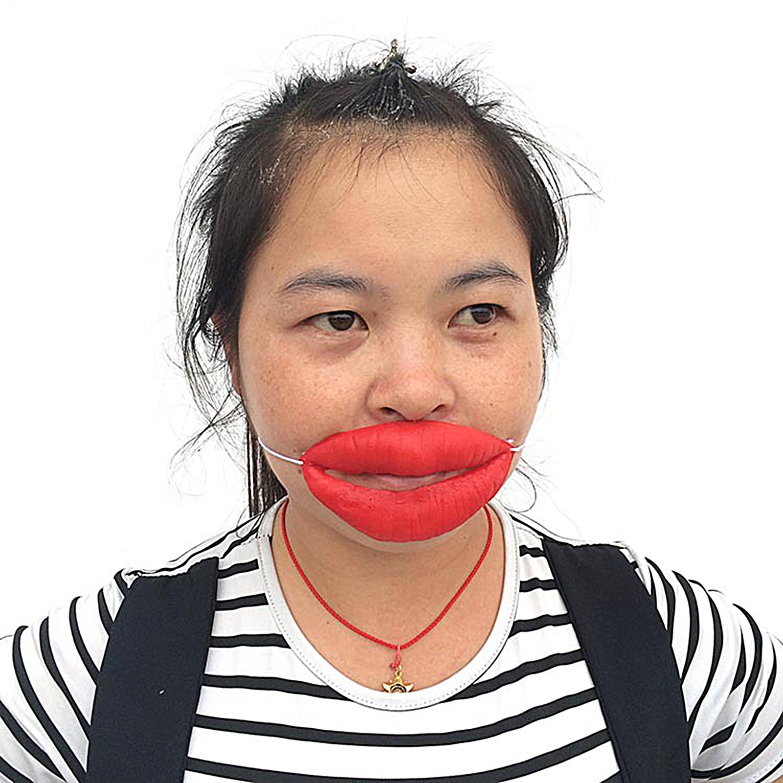 Red Lips Face Masks Funny Big  - огляд і ціна Kids Face Mask