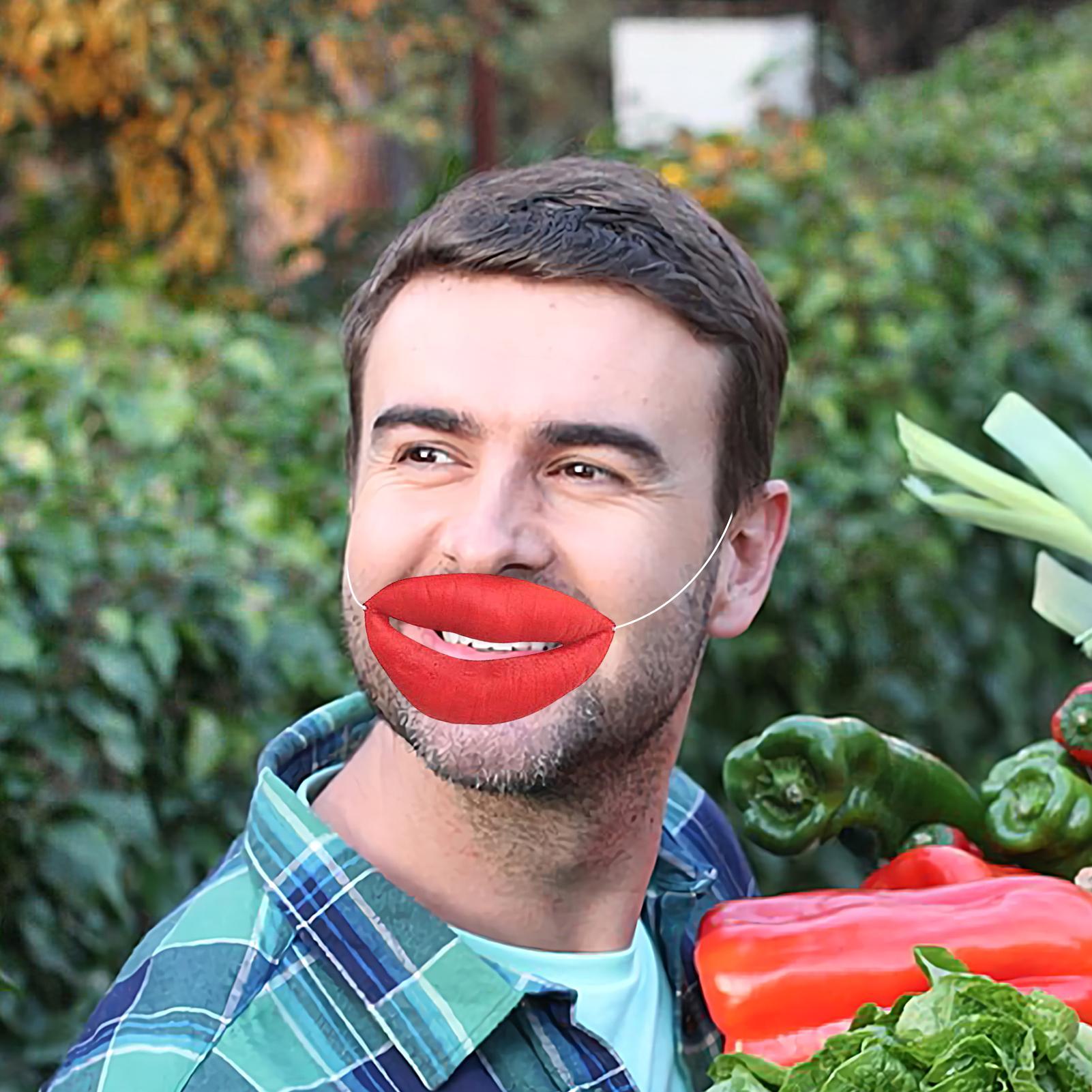 Red Lips Face Masks Funny Big  - огляд і ціна Kids Face Mask