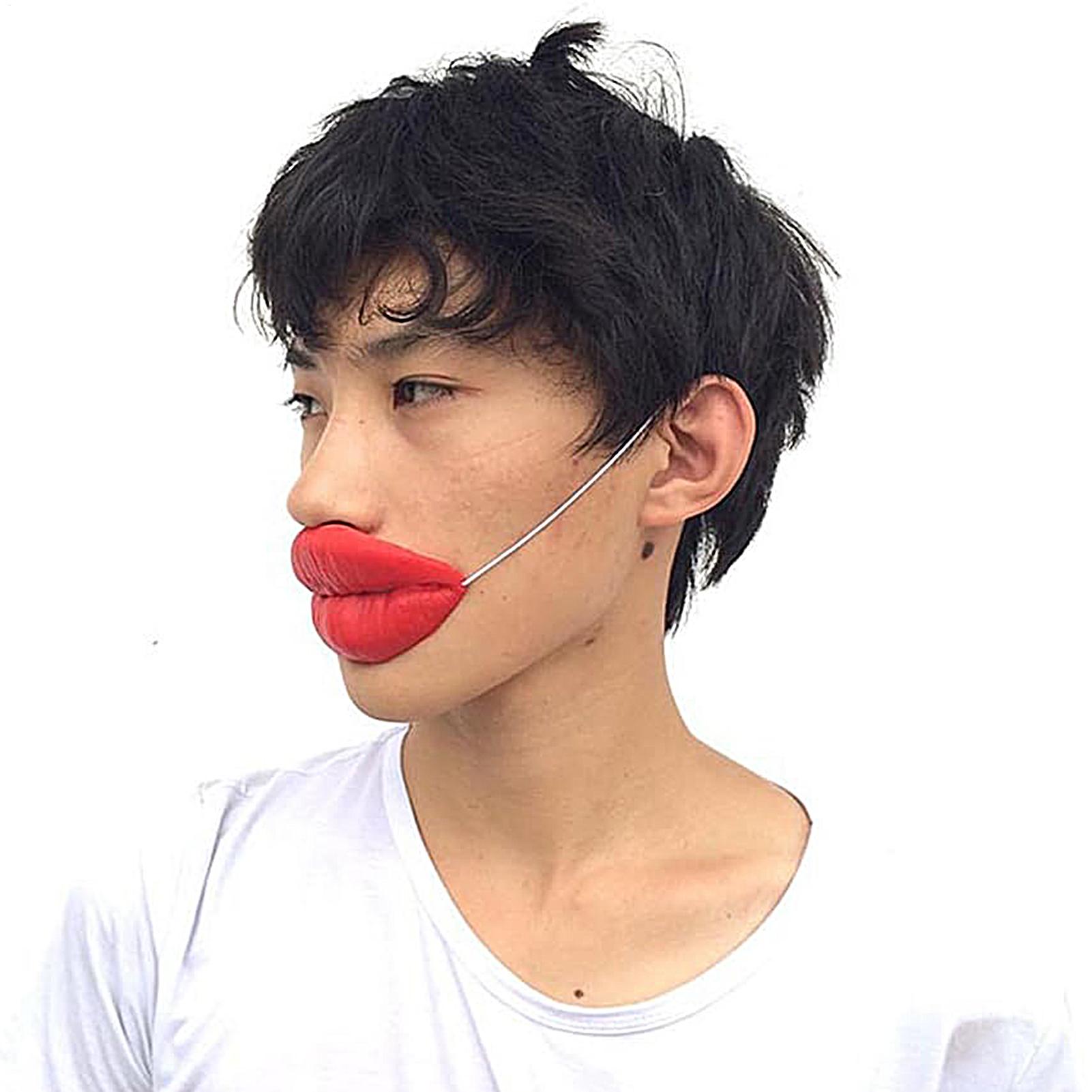 Red Lips Face Masks Funny Big  - огляд і ціна Kids Face Mask